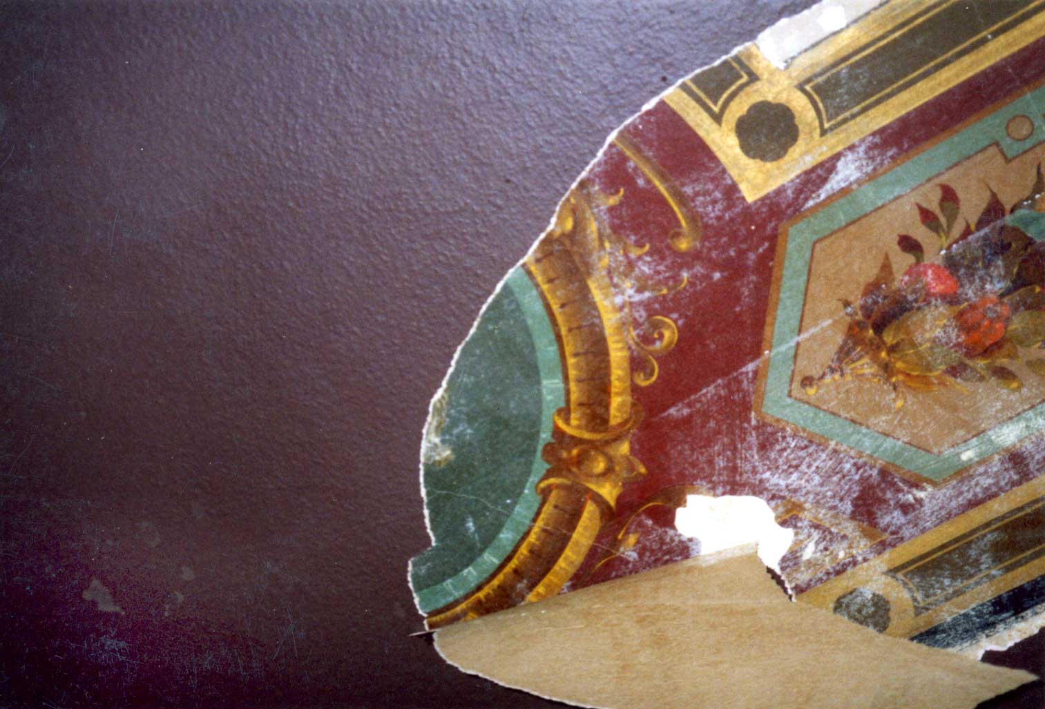 Elsbethstraße 12 in Leipzig, Freilegung Deckenmalerei Richard Bachmann