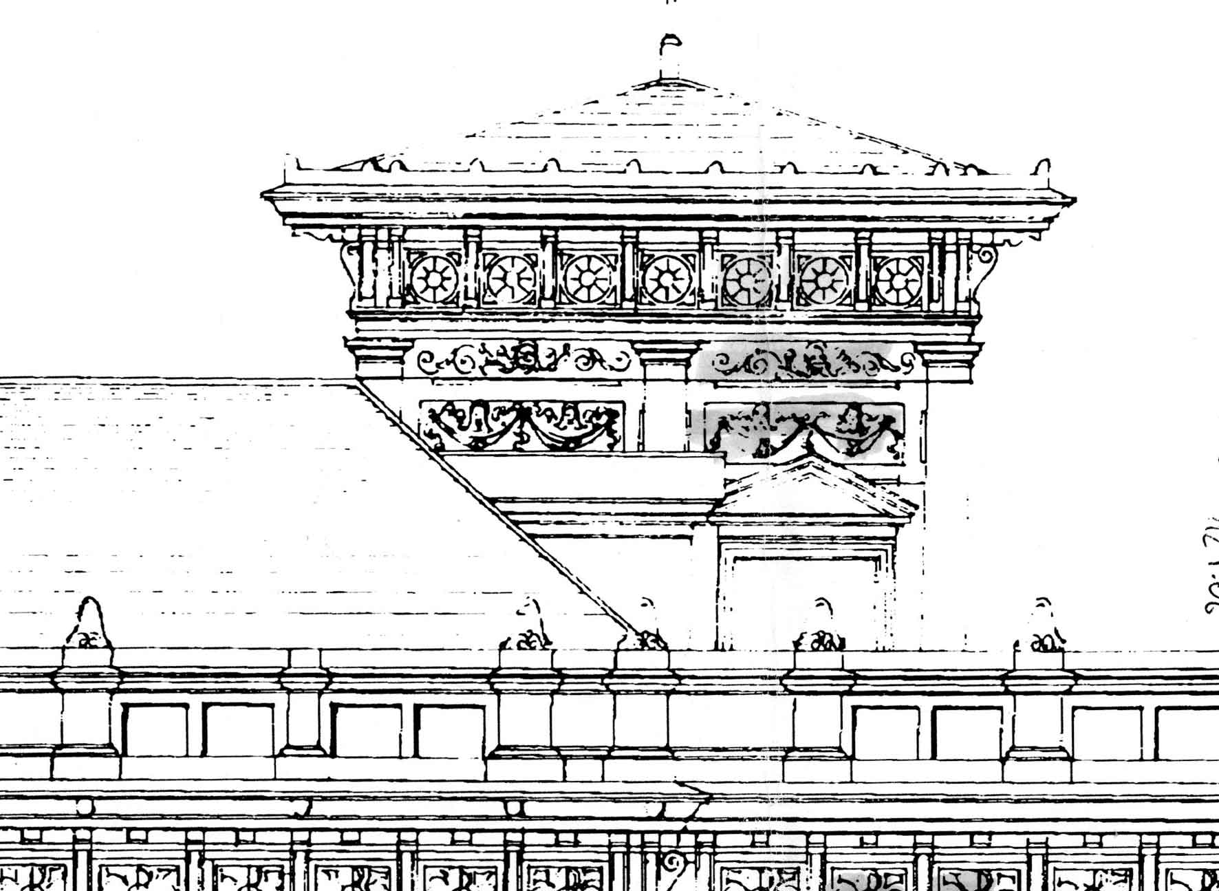 Waldstraße 50 Skizzen aus der Bauakte