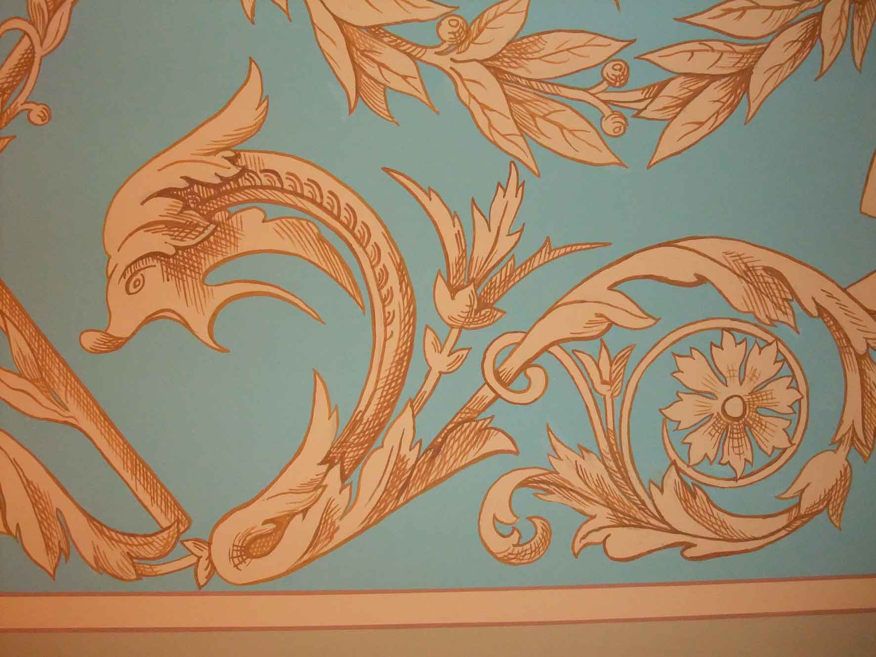 Friedrich-Ebert-Straße 70 Groteskenmalerei Hauseingang