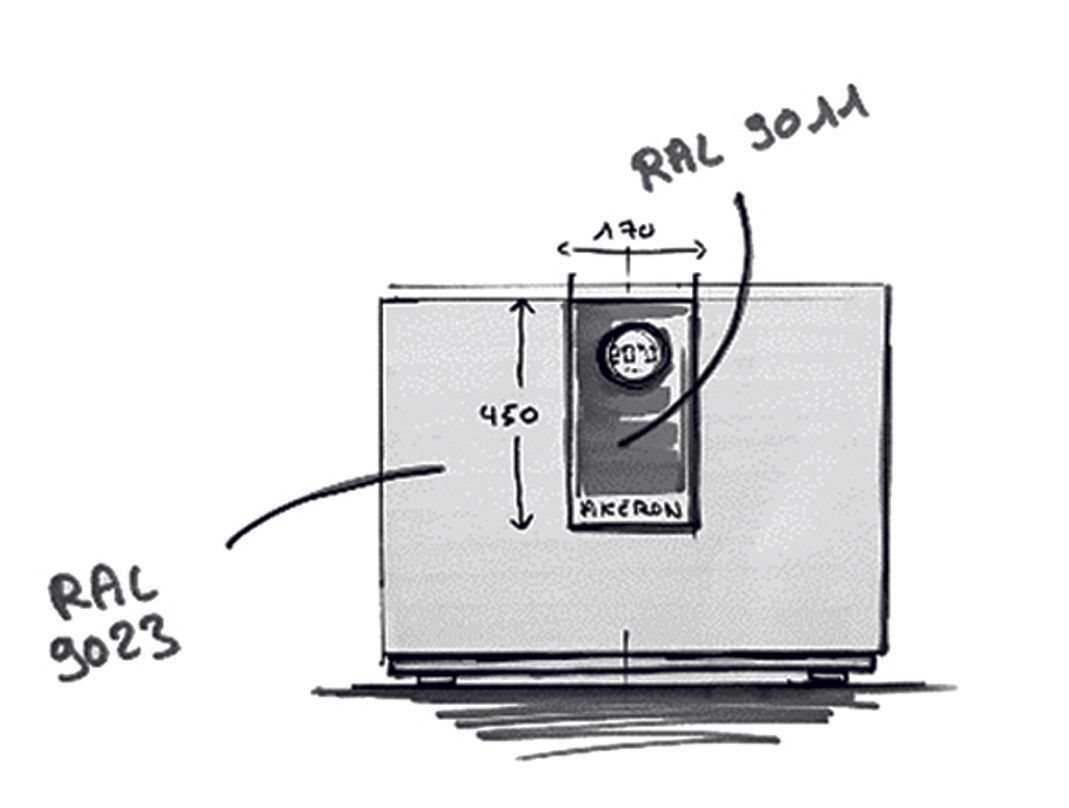 croquis pompe à chaleur avec mesure