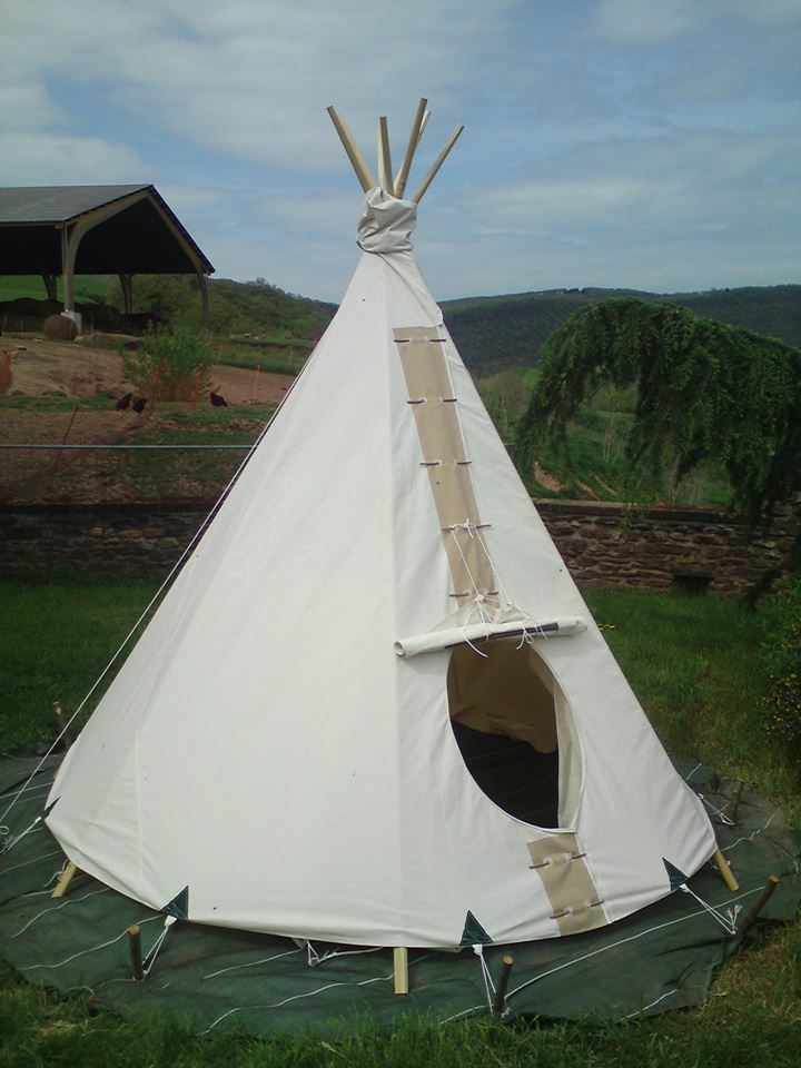 tipi enfant conception réalisation fabrication tipi cow-boys indiens camping