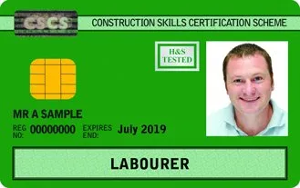 Green CSCS Labourer Card for entry-level site workers
Official Green CSCS Card required for UK construction site access
Construction worker showing Green CSCS Labourer Card
Green CSCS Card for general labouring on construction sites
Health and Safety test required for Green CSCS Card