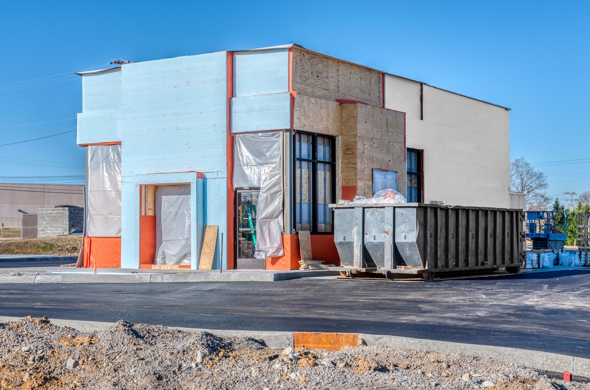 fast food restaurant location under construction
