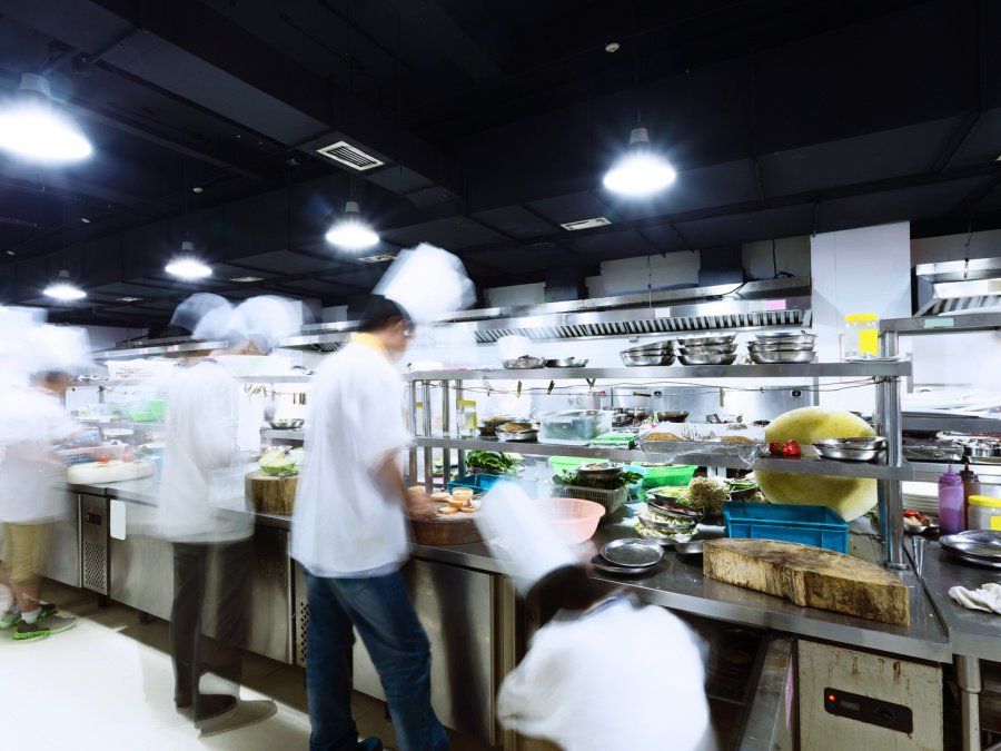staff training in kitchen