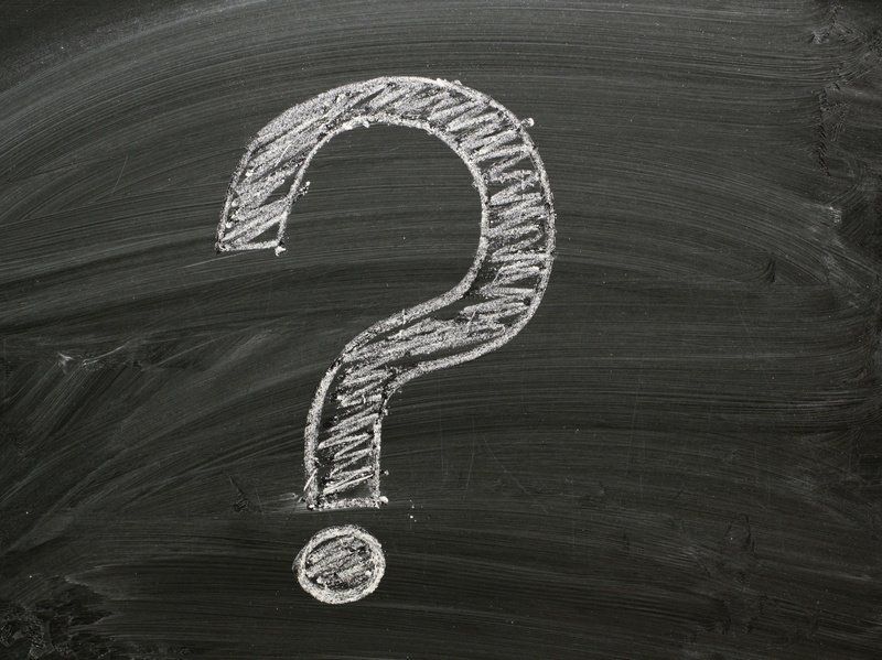 question mark on chalk board