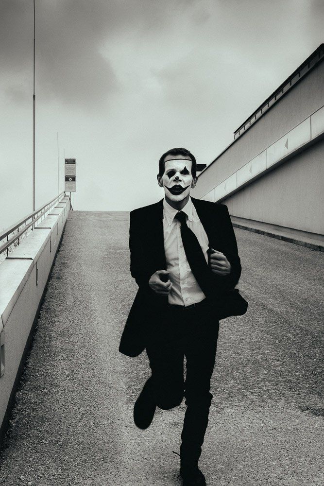 Fotoshooting depressiver Clown