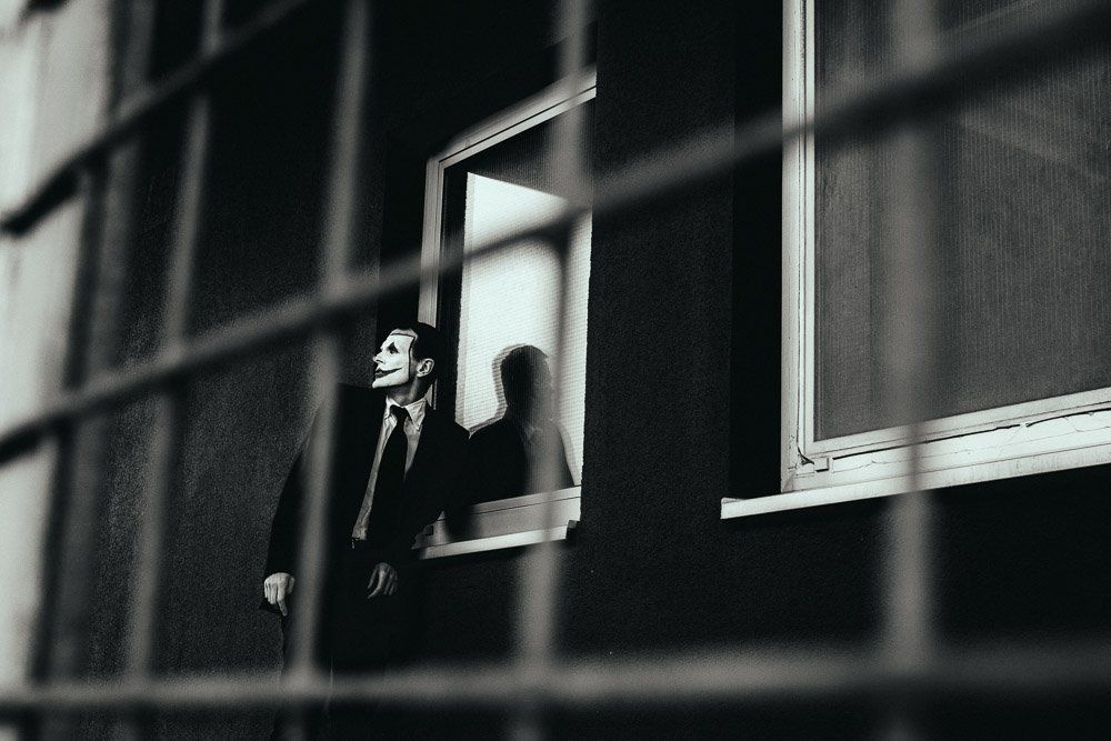 Fotoshooting depressiver Clown