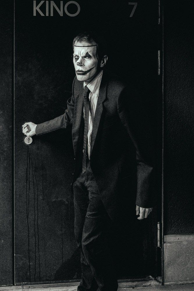 Fotoshooting depressiver Clown