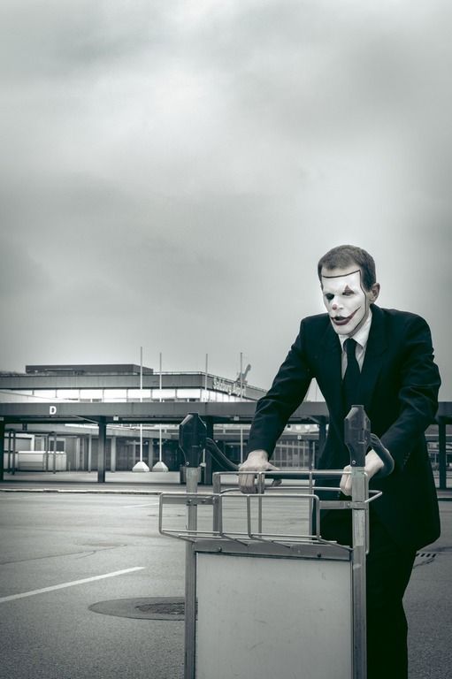 Florian Friedrich als depressiver Clown