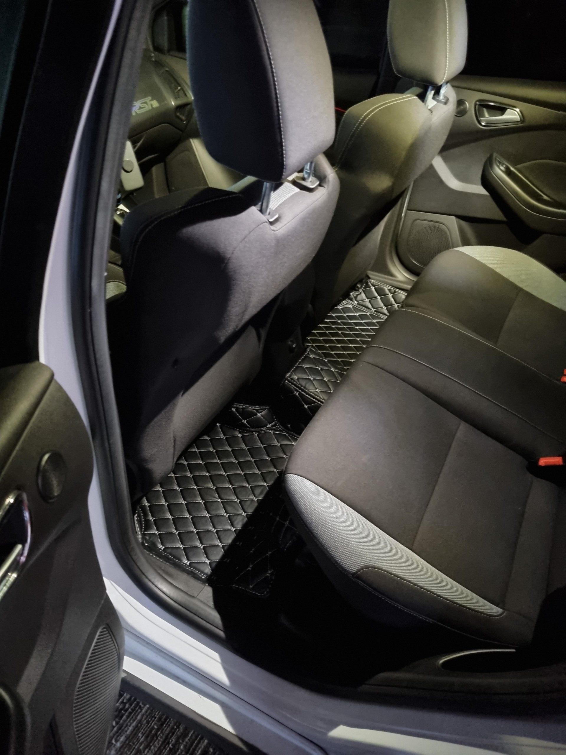 Diamant Stitching Leder Fußraumschalen Fußmatten