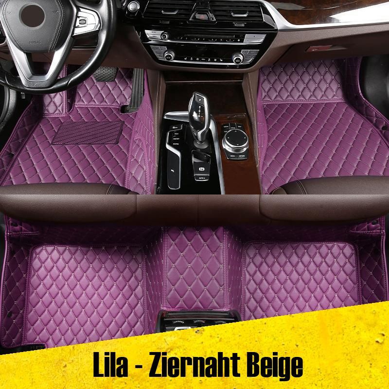 Auto Fußmatten Autofußmatten Diamond Stitching Fußmatten lila
