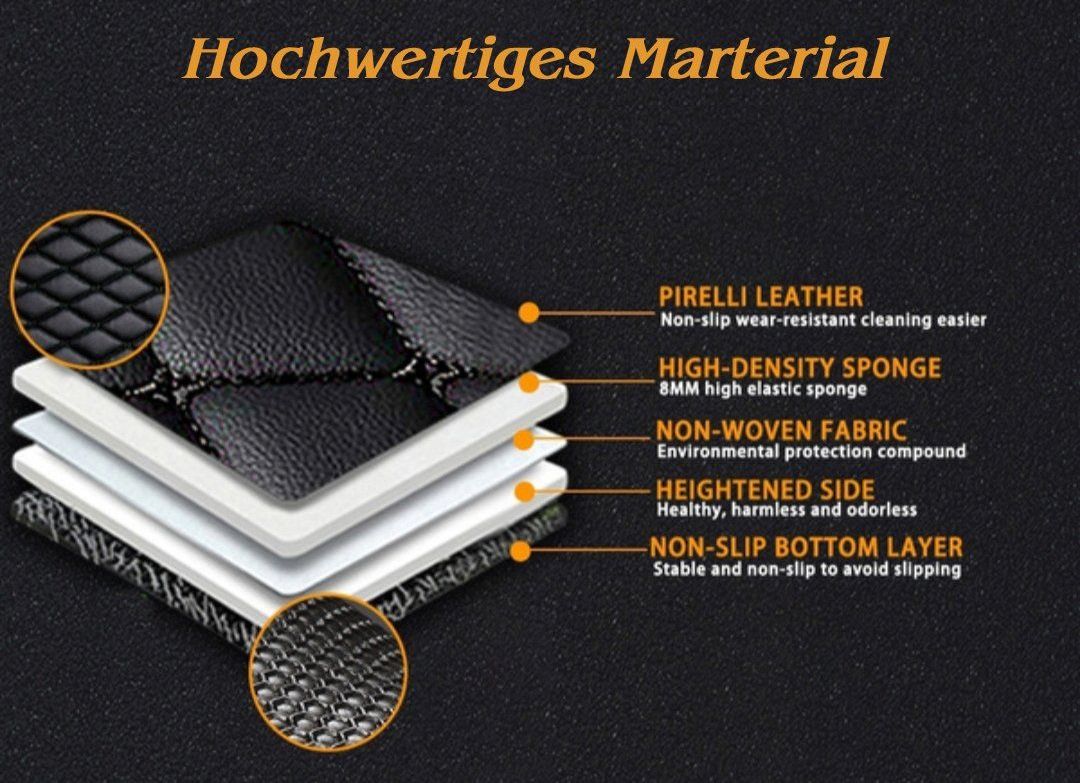 Diamond Stitching Leder Auto Fußmatten Diamond Stitching Leder Auto Fußmatten