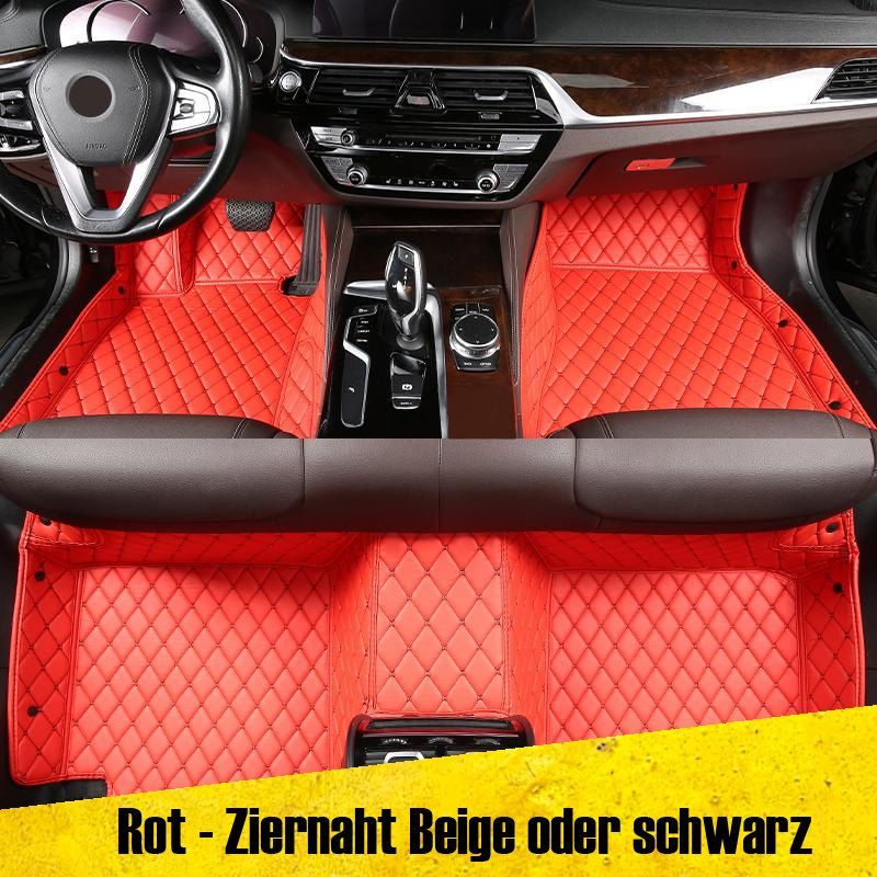 Auto Fußmatten Autofußmatten Diamond Stitching Fußmatten rot