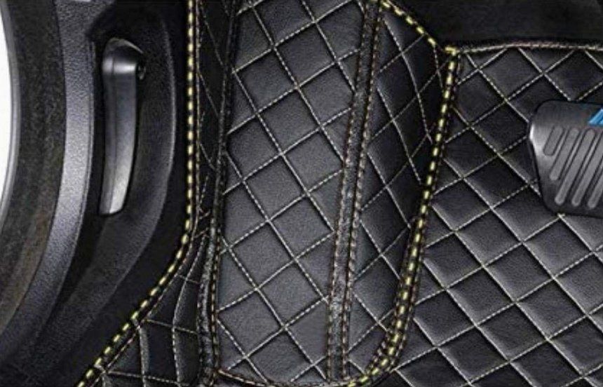 Diamond Stitching Leder Auto Fußmatten Diamond Stitching Leder Auto Fußmatten