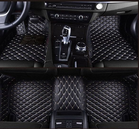 Diamond Stitching Leder Auto Fußmatten Diamond Stitching Leder Auto Fußmatten