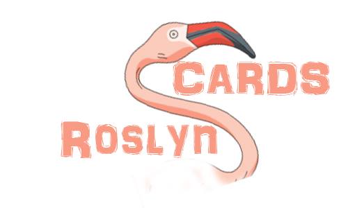 Roslyns cards Logo Independent Partner at Flamingo Paperie.