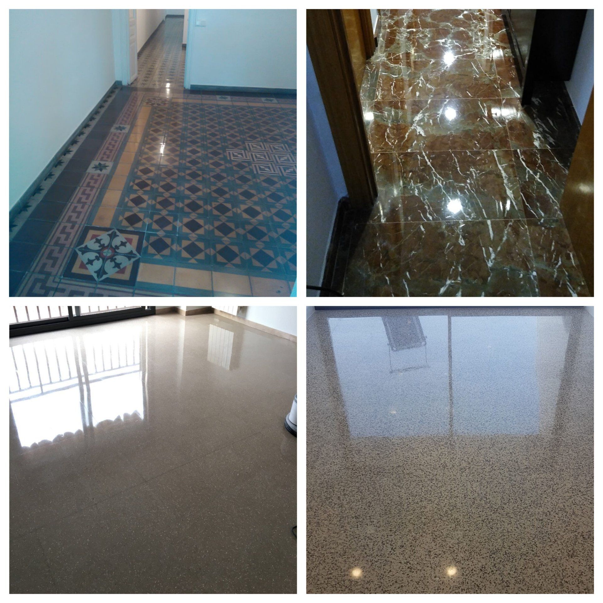 Suelos de terrazo y mármol
