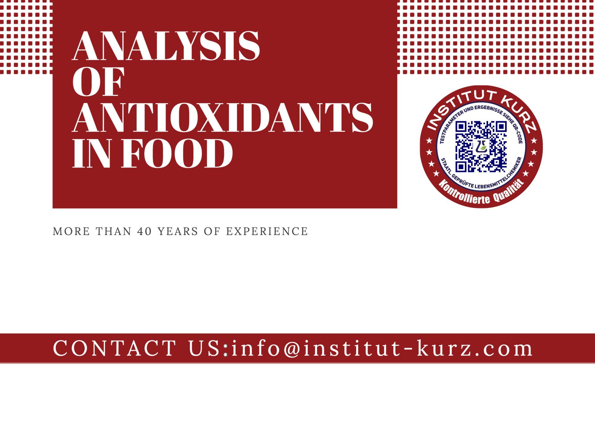 analyse antioxidants