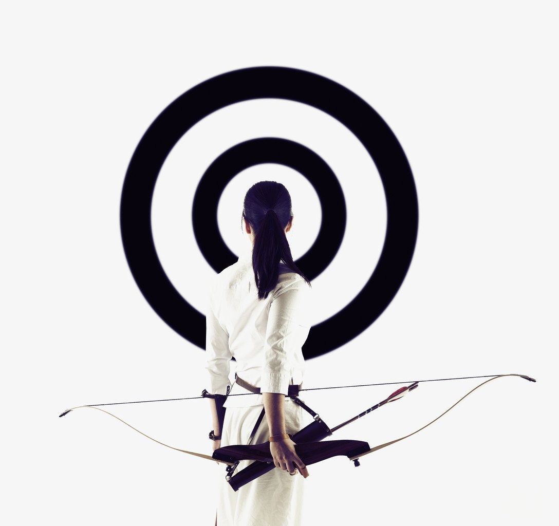 Fokussiert und zielstrebig einen einmal gefasst Plan verfolgen.