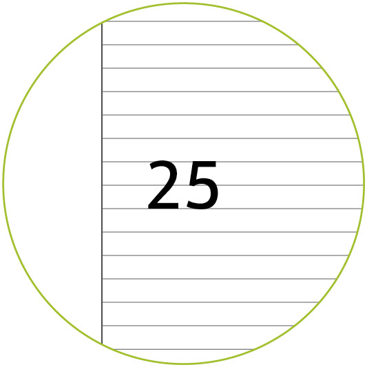 Lineatur 25 - liniert mit weißem Rand