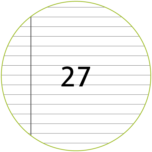 Lineatur 27 - liniert mit Doppelrand