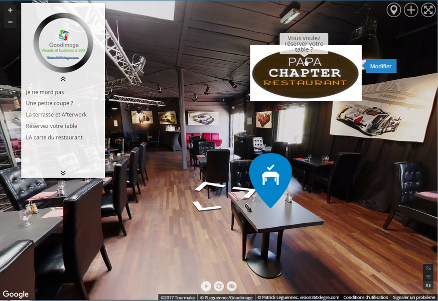 visite restaurant en 360°