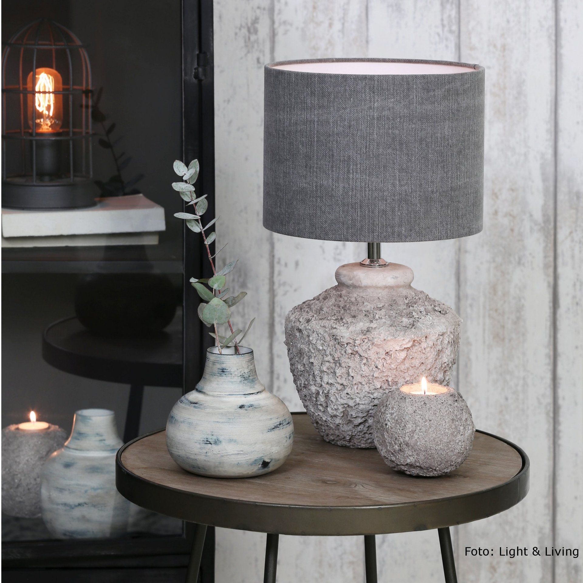 Tischlampe, Vase, Teelichthalter, Windlicht, Der Wohnladen im Einkaufspark Regen, Ligth & Living