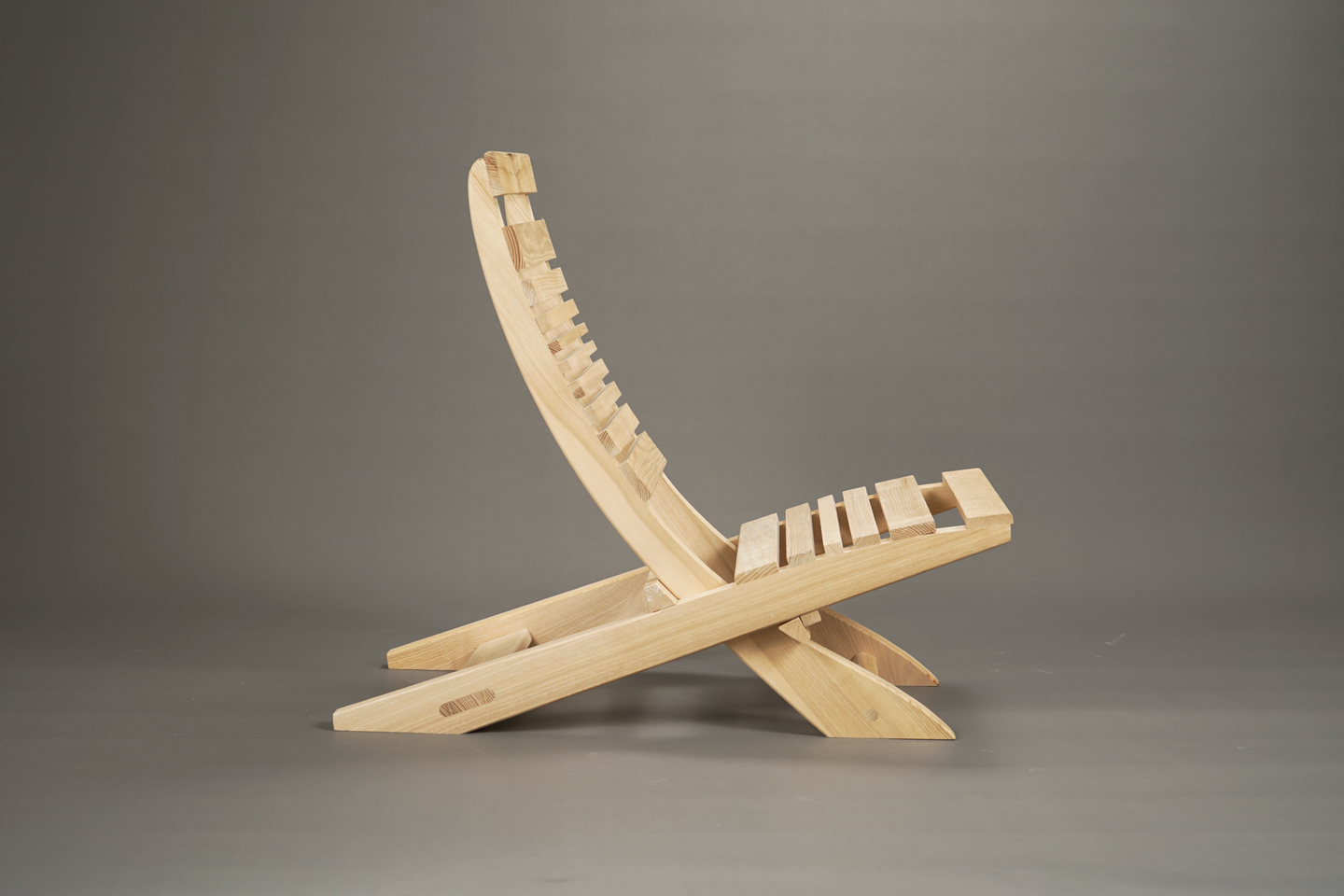 Steck-Stuhl aus Eschen-Massivholz