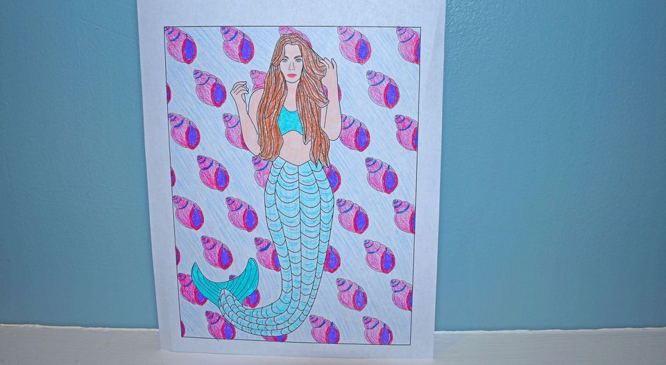 Mermaid coloring page