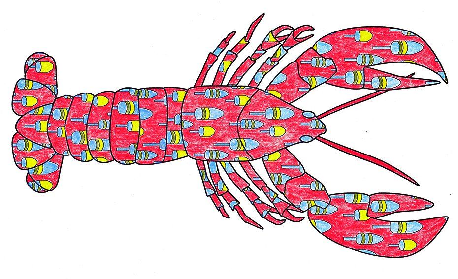 Lobster coloring page