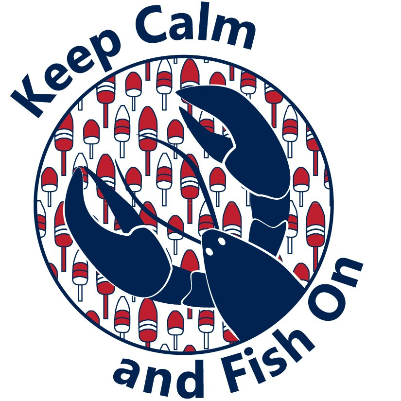 Keep calm and fish on lobster design