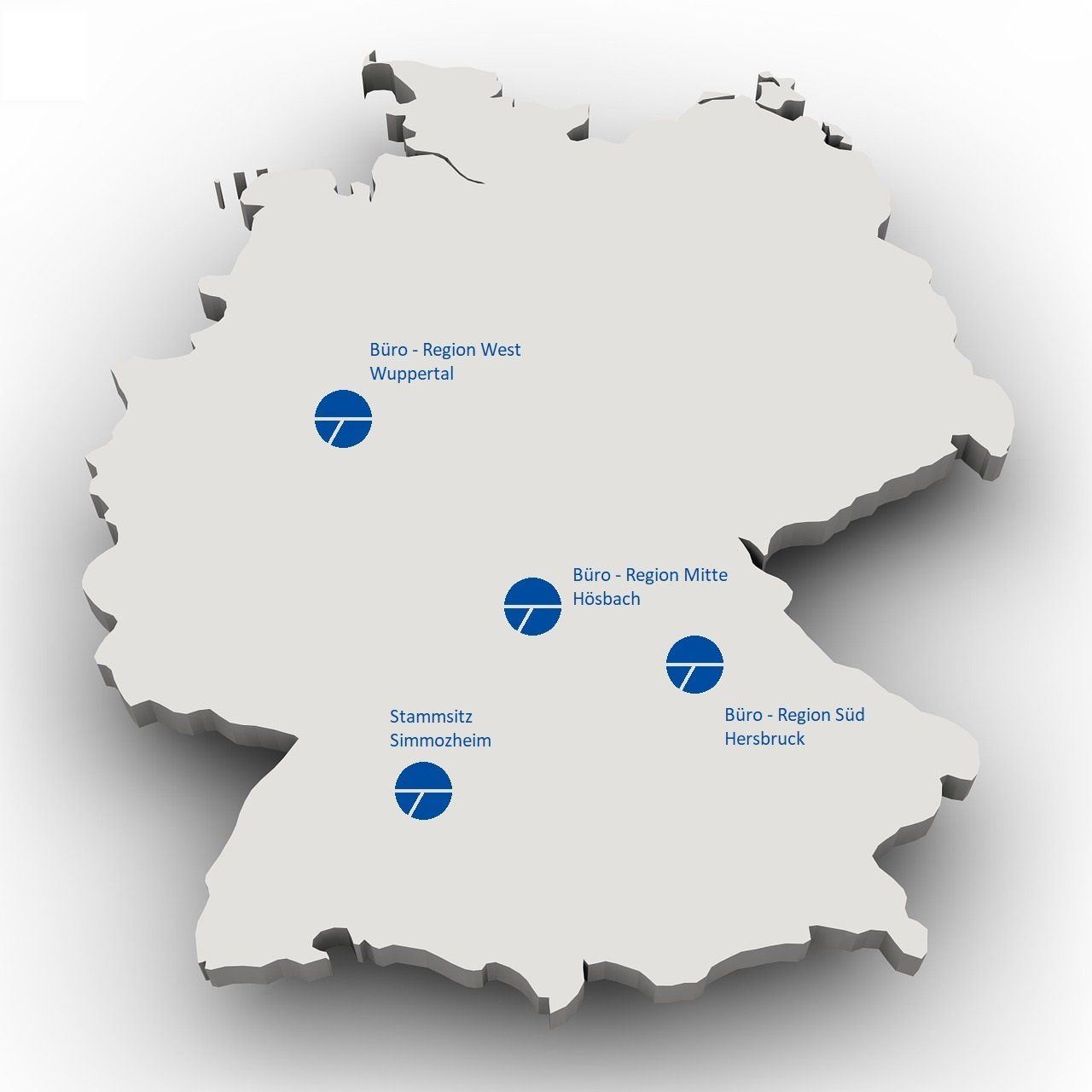 Standorte Standorte, Zentrale, Büro, Region