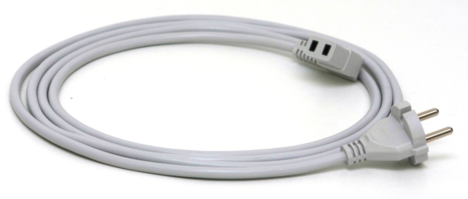 Power cord, cable for Revox devices, 2.5 m, grey, angled from Premium-Hifi Power cord, cable for Revox devices, 2.5 m, grey, angled from Premium-Hifi