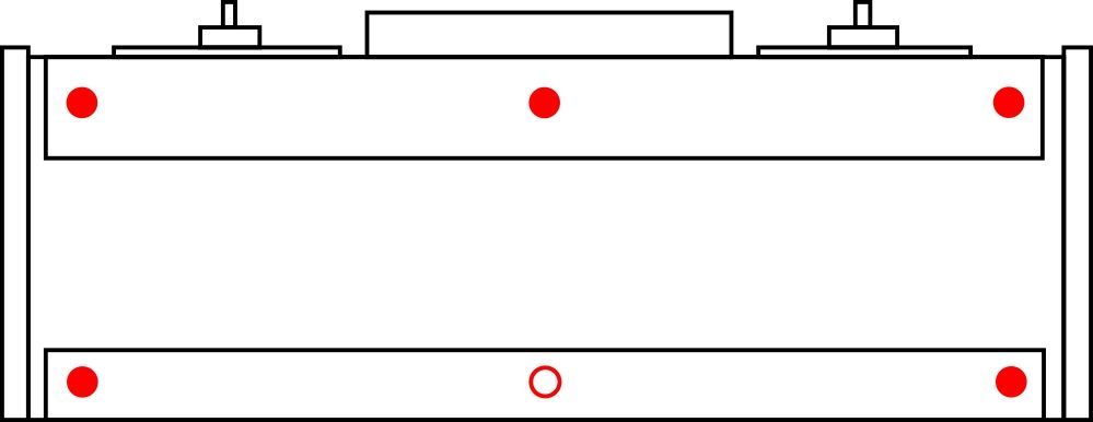 The base plate of the Revox A700 with footers, Premium-Hifi The base plate of the Revox A700 with footers, Premium-Hifi