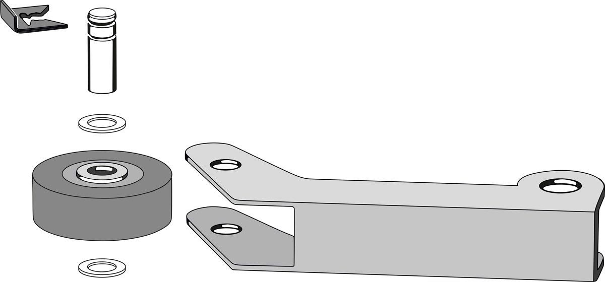 Installation of the pressure roller of the Revox A77, the installation is Installation of the pressure roller of the Revox A77, the installation is