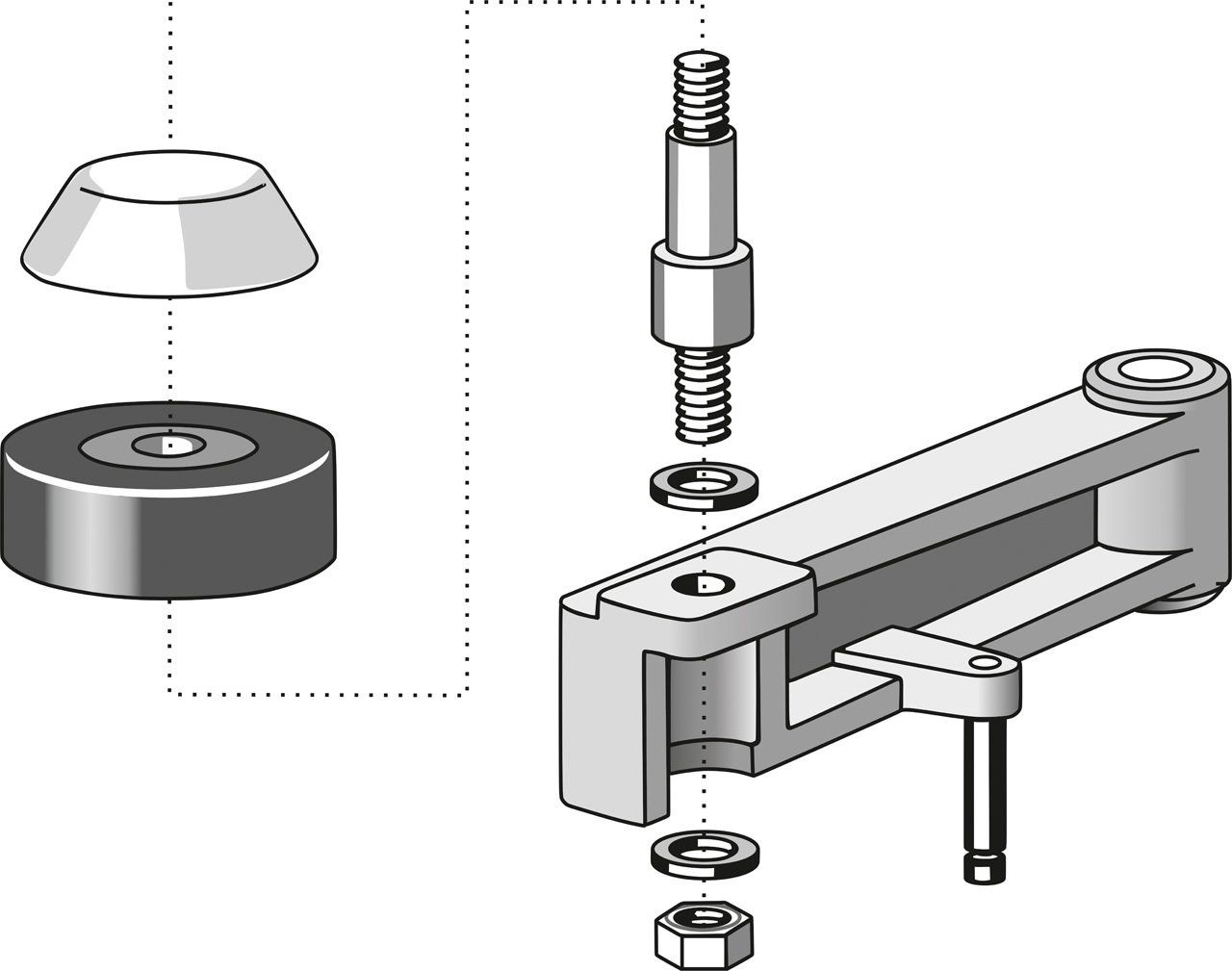 Montage der Pemium-Hifi Qualitäts Andruckrolle Studer A810 Montage der Pemium-Hifi Qualitäts Andruckrolle Studer A810