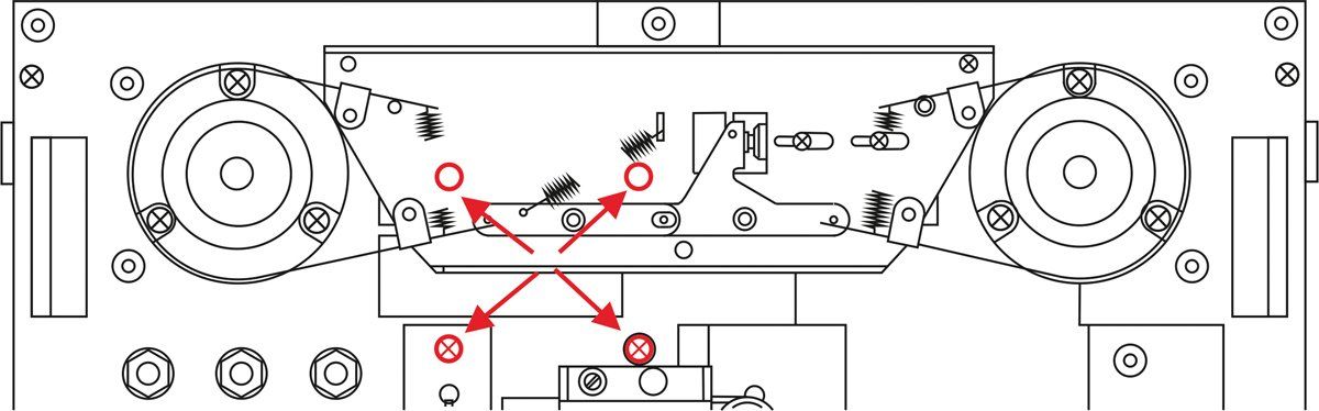 Trafobefestigung der Studer Revox B77, Premium-Hifi Transformer mounting of the Studer Revox B77, Premium-Hifi