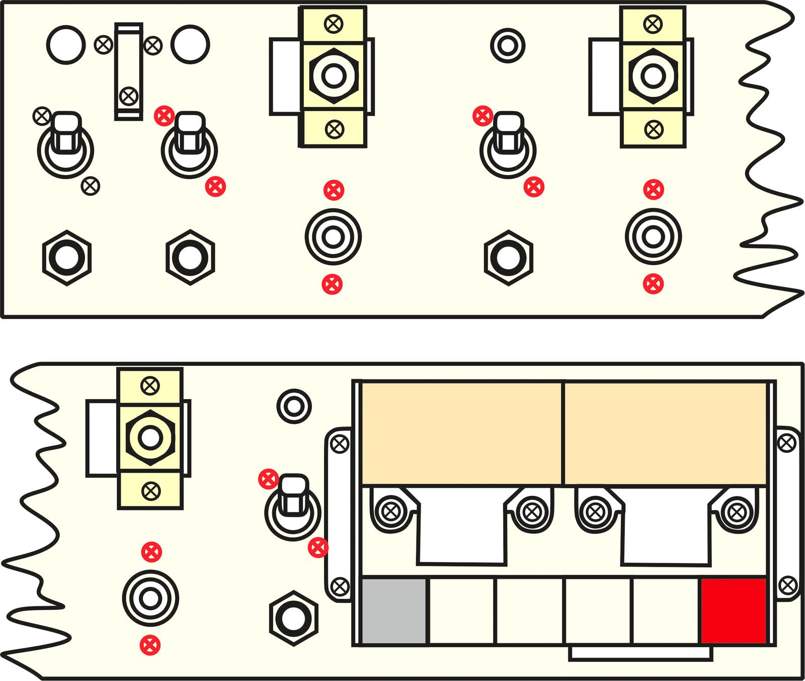 Schrauben der Dreh- und Kippschalter Revox B77, Premium-Hifi Schrauben der Dreh- und Kippschalter Revox B77, Premium-Hifi