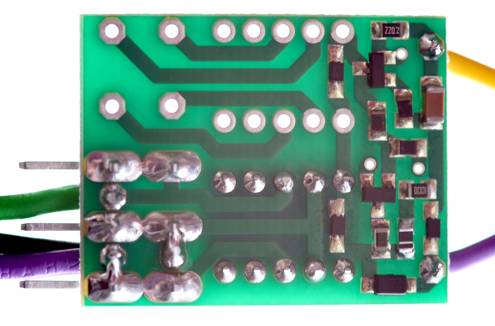The component side of the ESV 77 switch-on delay for Studer Revox A77 without VU-meter protection, Premium-Hifi The component side of the ESV 77 switch-on delay for Studer Revox A77 without VU-meter protection, Premium-Hifi