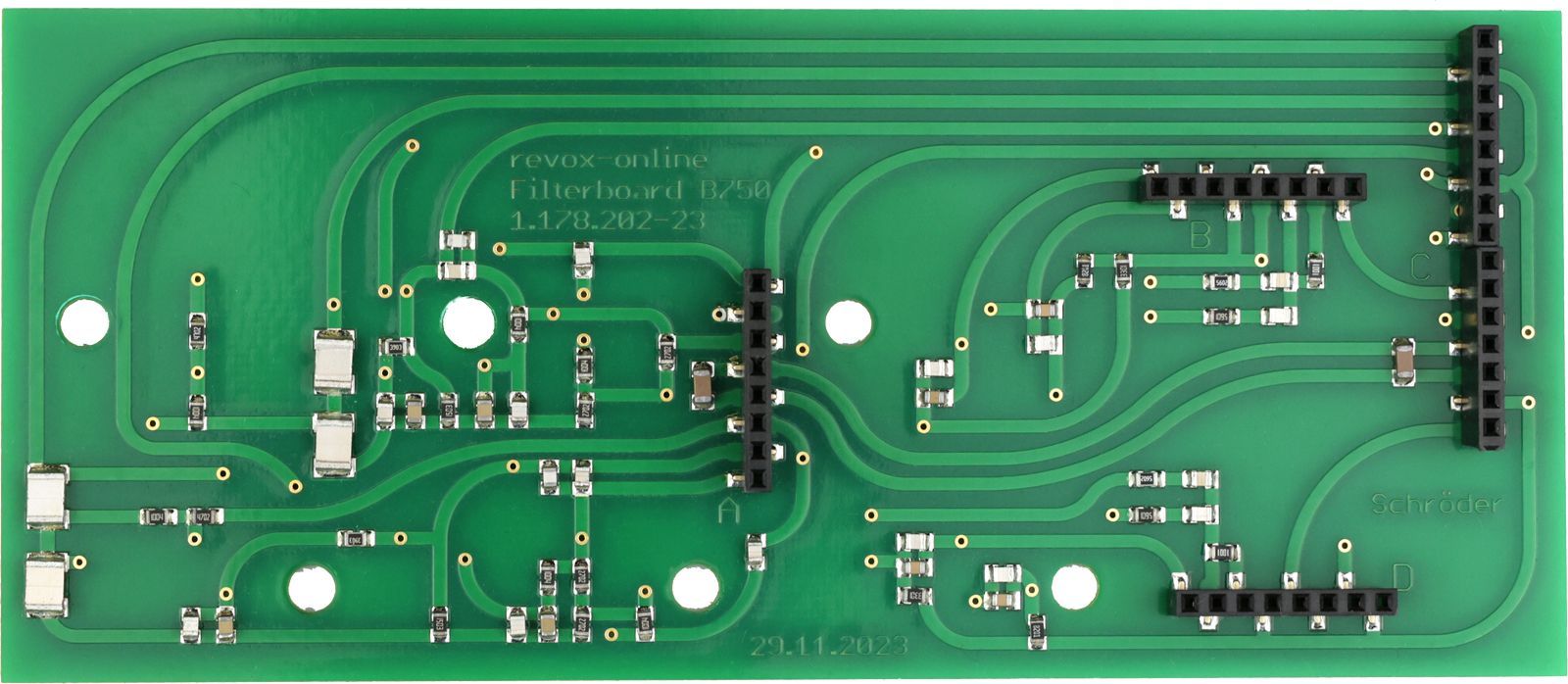 Refined filter board with high-quality components for Revox B750 from Premium-Hifi Refined filter board with high-quality components for Revox B750 from Premium-Hifi