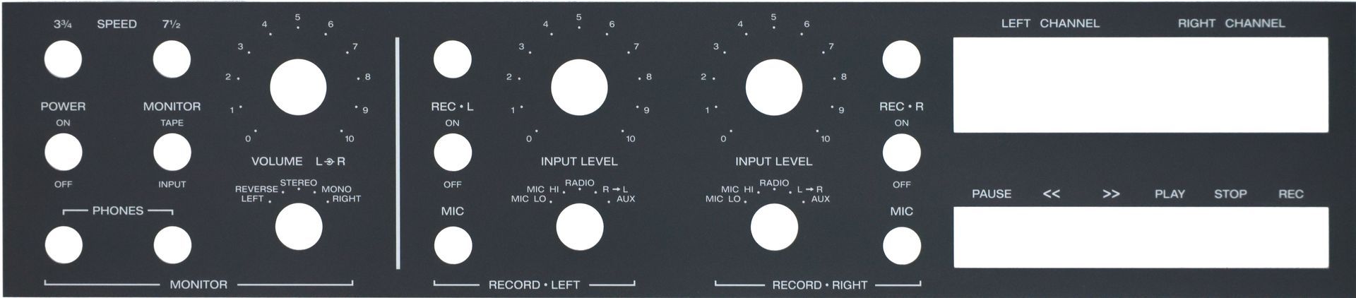 new front foil for all Revox B77 with 9.5 cm/s and 19 cm/s, Premium-Hifi new front foil for all Revox B77 with 9.5 cm/s and 19 cm/s, Premium-Hifi