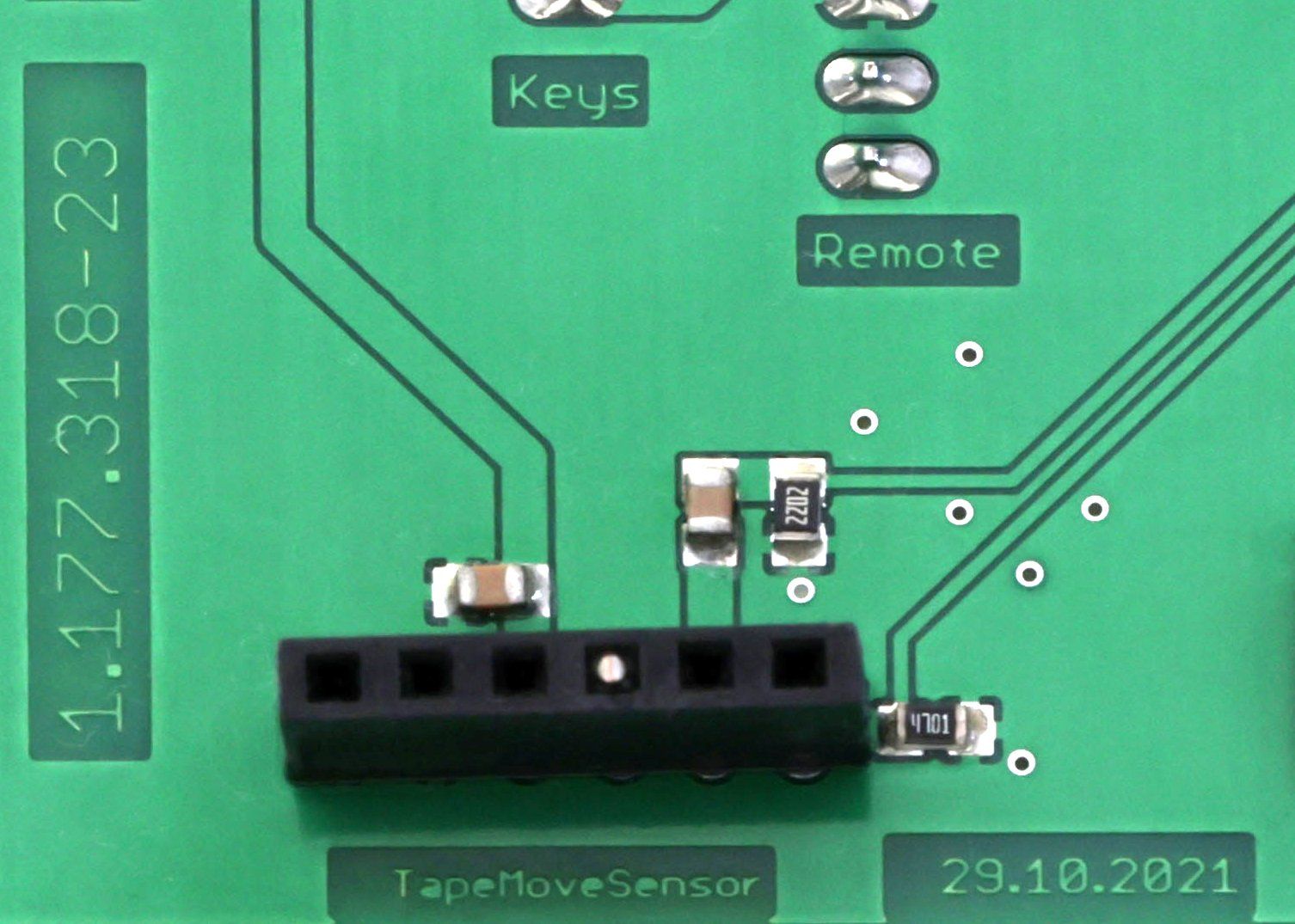 Anschlüsse für Tape Move Sensor Revox B77, revox-online