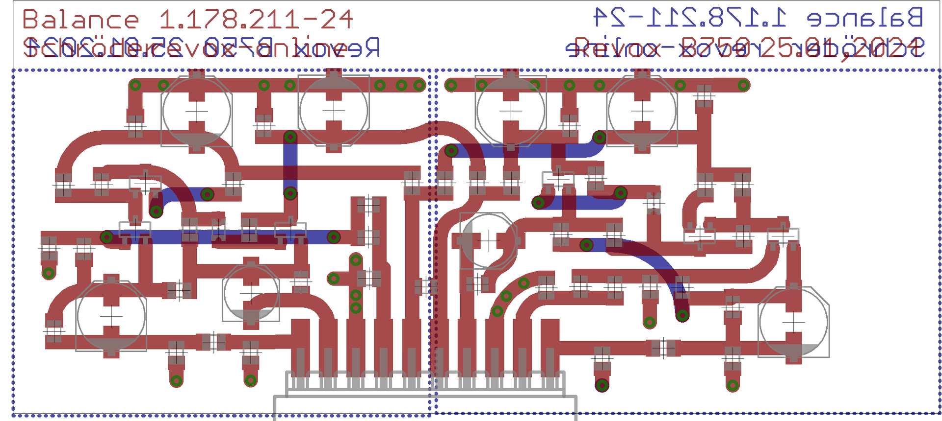 Das Layout des verbesserten Premium-Hifi Balance-Verstäker für alle Revox B750 Verstärker Das Layout des verbesserten Premium-Hifi Balance-Verstäker für alle Revox B750 Verstärker