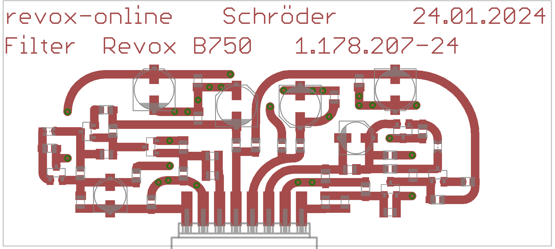 The layout of the new Premium-Hifi filter amplifier for Revox B750 The layout of the new Premium-Hifi filter amplifier for Revox B750
