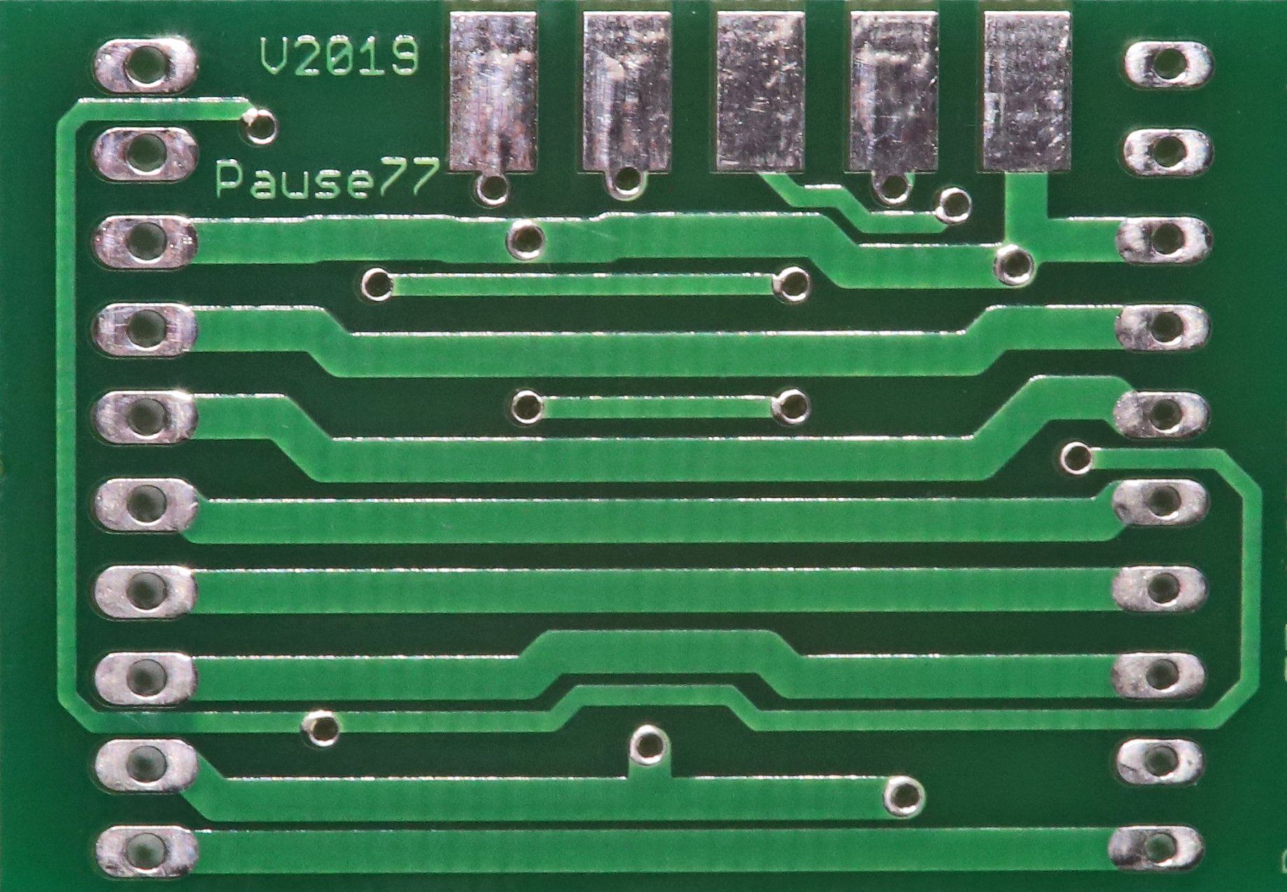 Solder side of the Premium-Hifi Pause 77 pause switch for Revox B77, PR99 Solder side of the Premium-Hifi Pause 77 pause switch for Revox B77, PR99