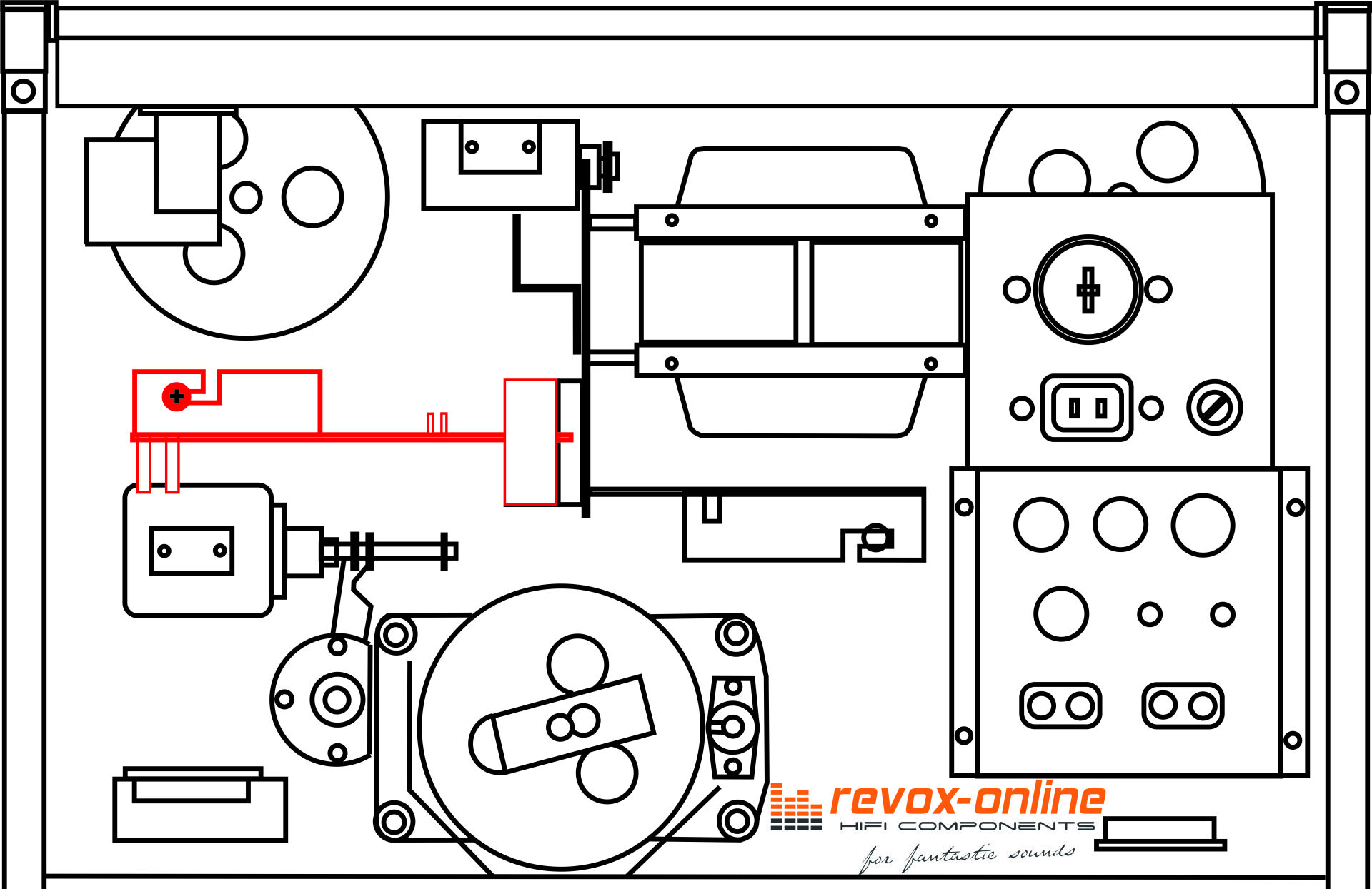 Removing the tape drive control of the Studer Revox B77, Premium-Hifi Removing the tape drive control of the Studer Revox B77, Premium-Hifi