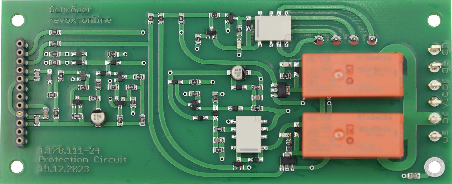 the assembled pcb of the new Protection Circuit from Premium-Hifi for all Revox B750s the assembled pcb of the new Protection Circuit from Premium-Hifi for all Revox B750s