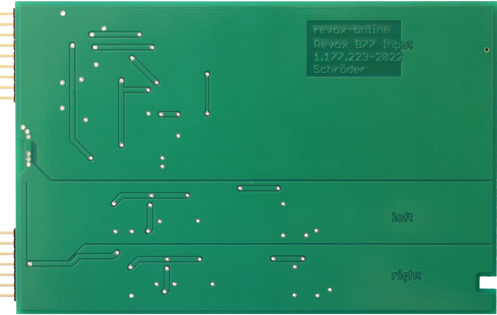 Ground planes input circuit board Revox B77 from revox-online