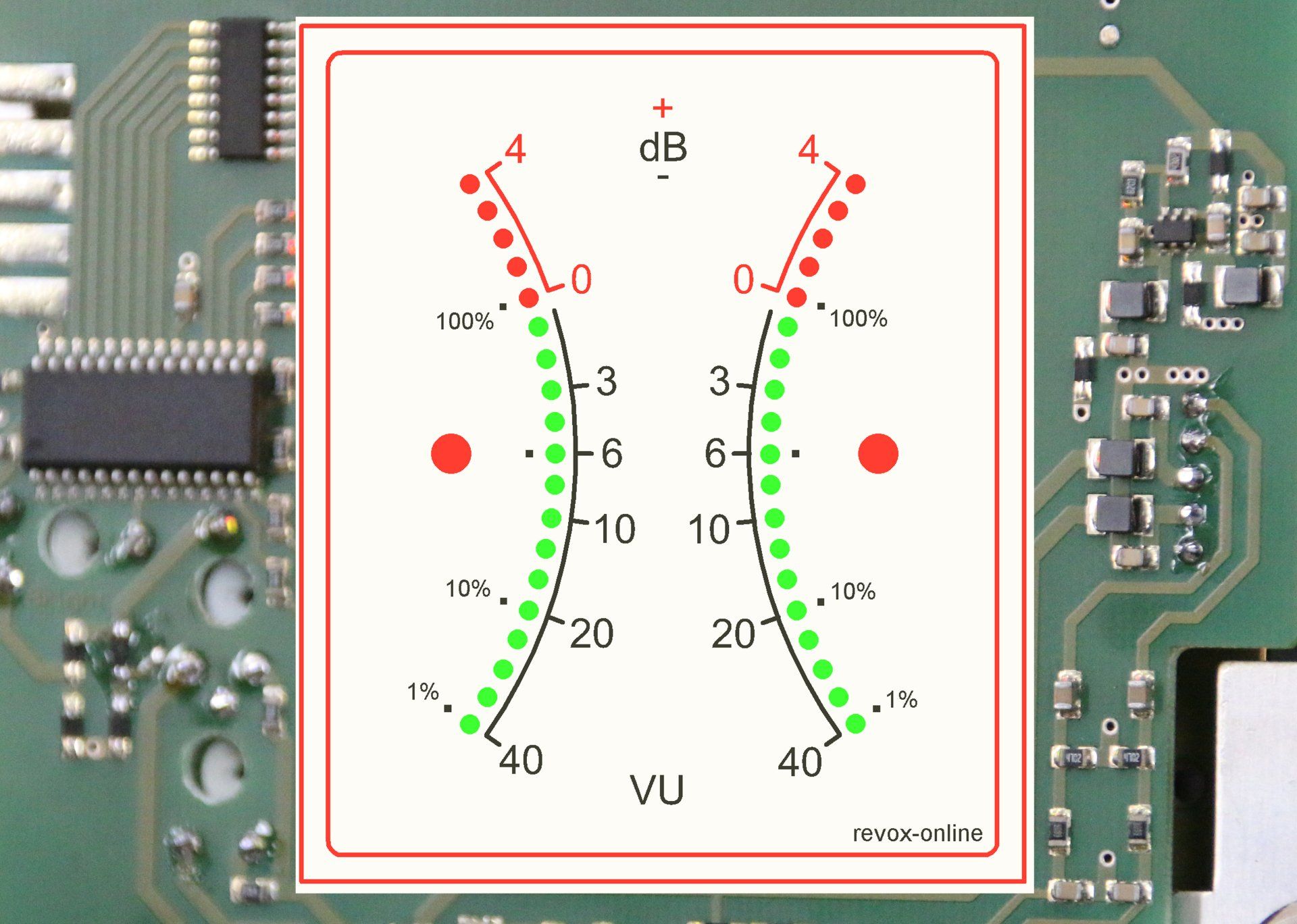 Premium-Hifi LED-VU-Meter für alle Revox-A700 Premium-Hifi LED-VU-Meter für alle Revox-A700