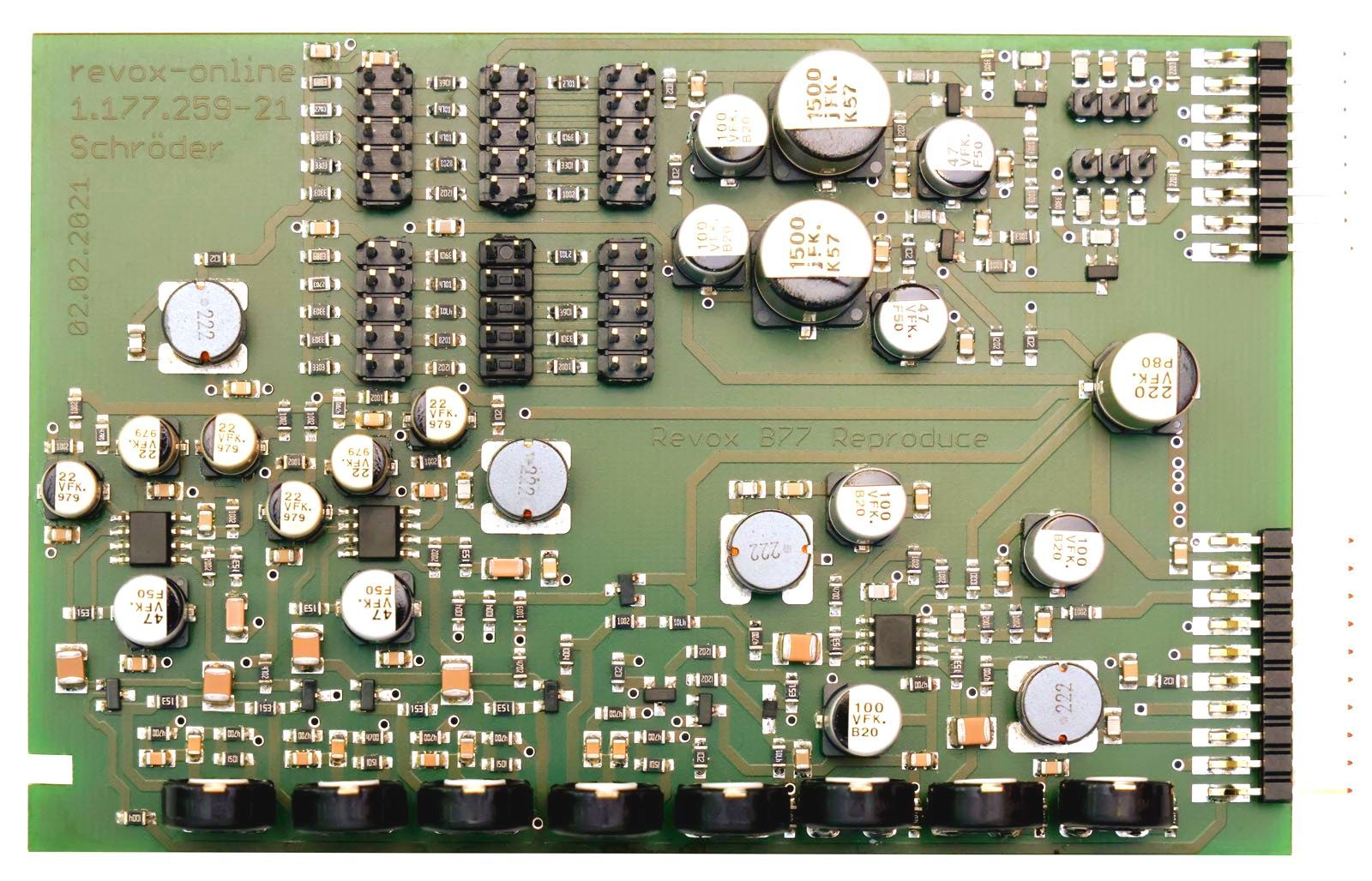 the new reproduce board 1.177.259 for Studer Revox B77 from Premium-Hifi the new reproduce board 1.177.259 for Studer Revox B77 from Premium-Hifi
